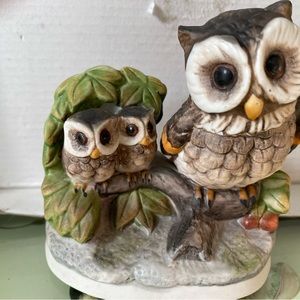 Homco owl with babies